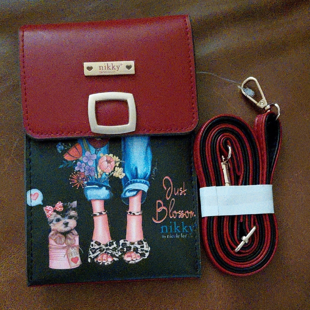 Nikky Floral and Dog Print Crossbody Bag